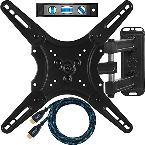 Cavo HDMI Twisted Veins da m 3 Cheetah Mounts ALAMEB Supporto da Parete e Soffitto per Monitor e TV LCD da 12 a 32 Pollici e fino a kg 13,6; con braccio articolato rotante e inclinazione regolabile 